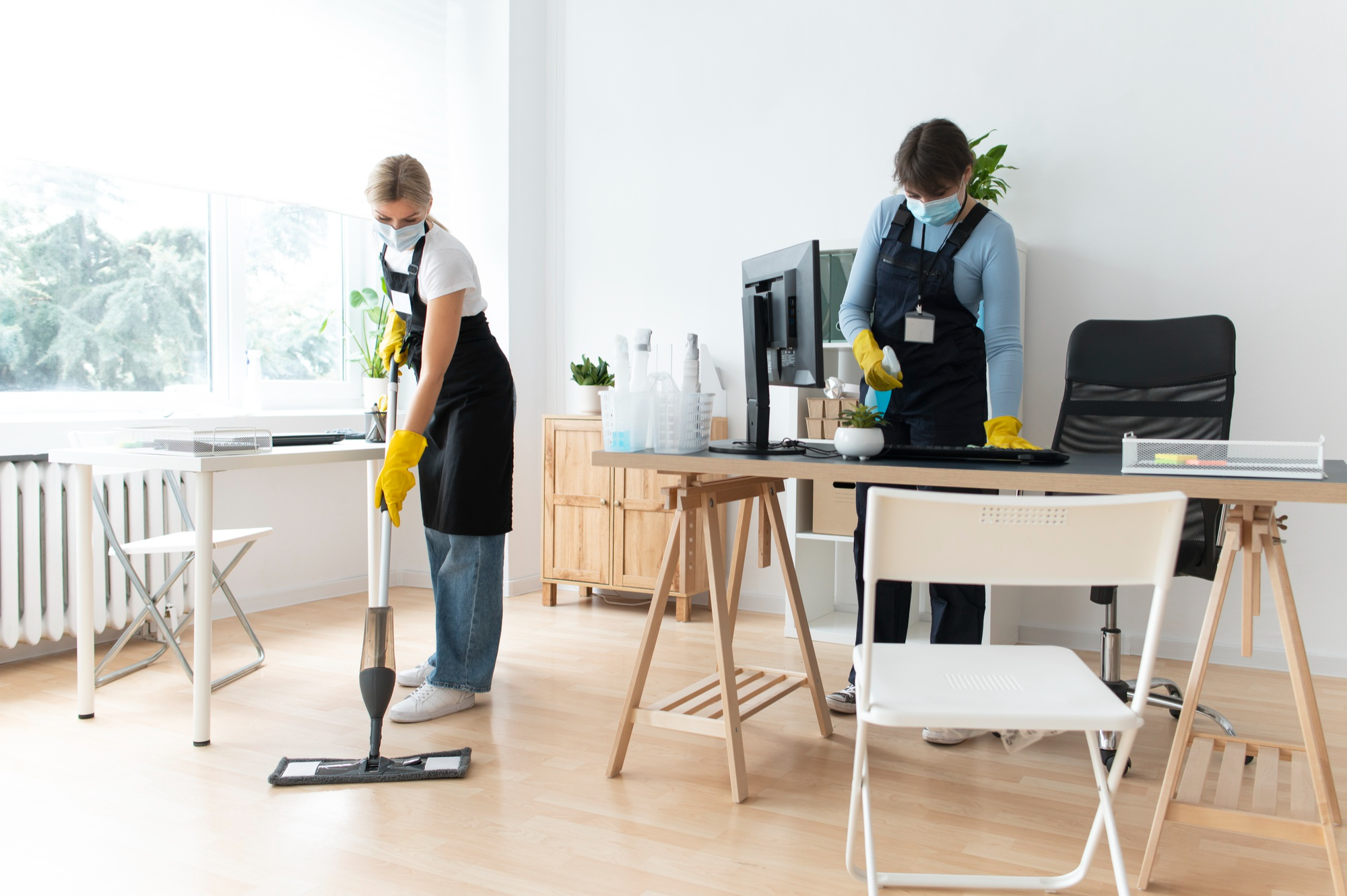 Office cleaning and dusting