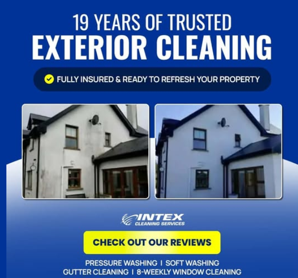 Exterior cleaning before and after