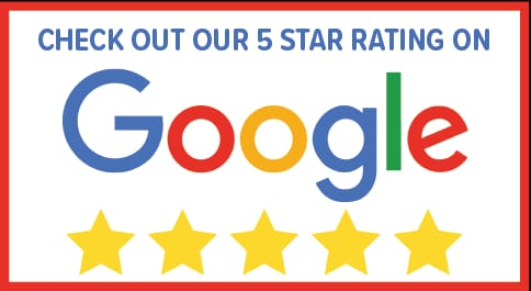 Check out our 5 star rating on Google